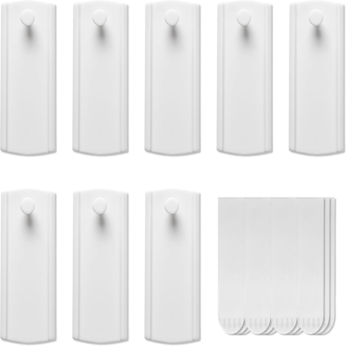 8 Pack Universal Frame Hangers with 24 Removable Adhesive Strips