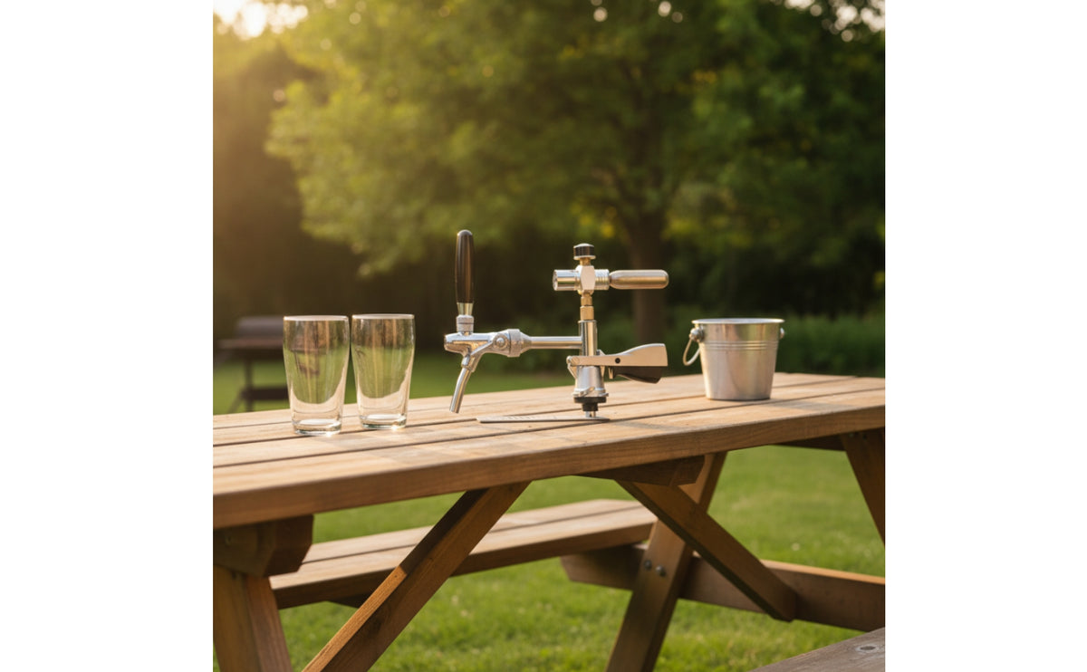Stainless Steel Keg Coupler with Tap Draught Beer Keg Dispenser Manual Fitting Reliable for Homebrewers