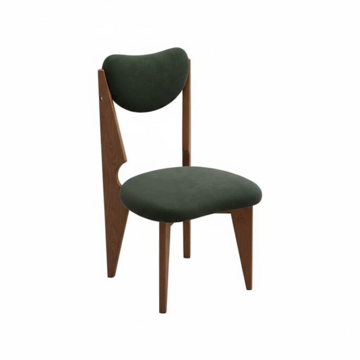 Nordic Inspired Boucle Side Chair Retro feeling Dining Seat Soft Upholstery Home Furnishing Curved rearrest for Interior Designers, Homeowners, Office Managers, Living Room, Bedroom, Cafe, Reception Area