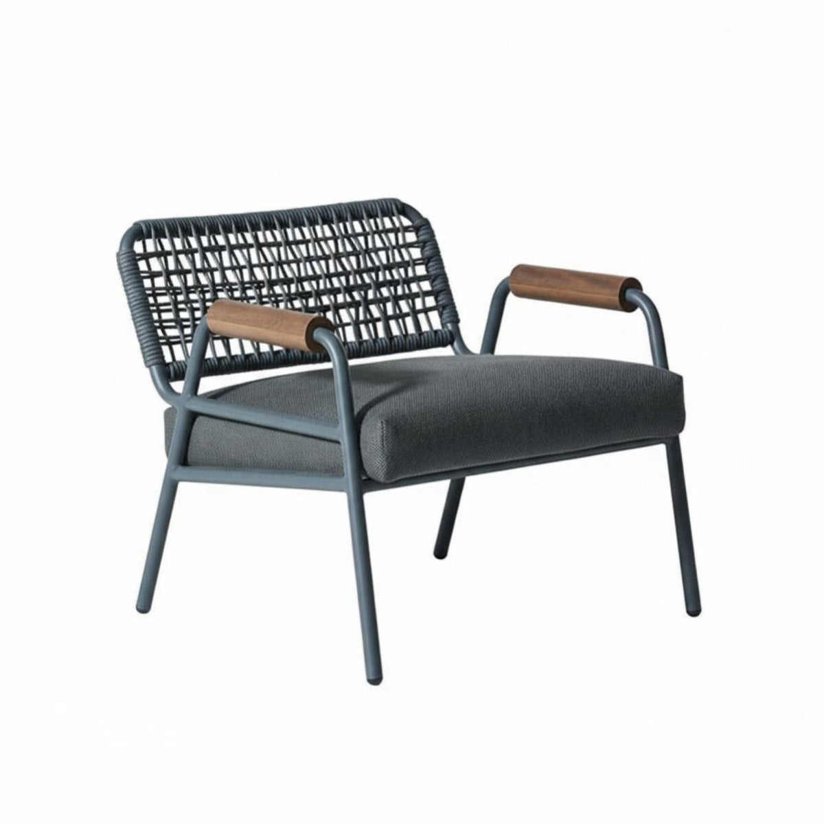 Woven Armchair Waterproof Garden Sofa Nordic Design Minimalist for partners, Adults, rearyard, Porch, Deck