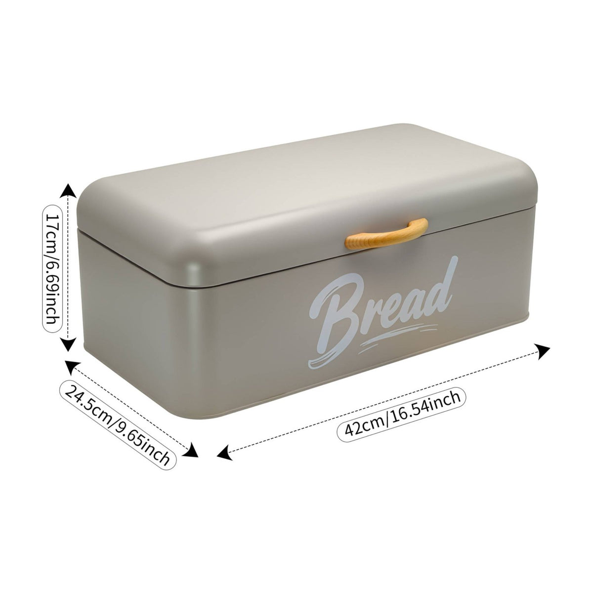 Metal Bread Box Large Capacity Household Organizer Decorative for Countertop