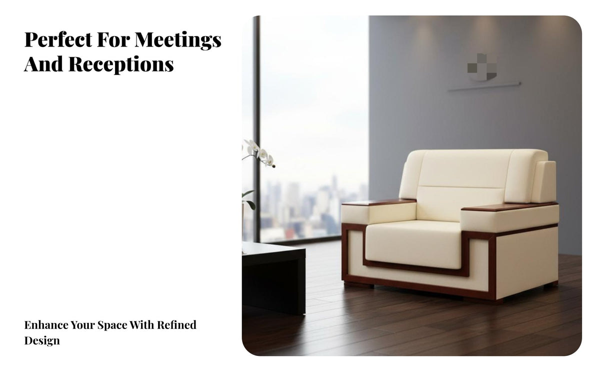 Comfortable Seating Single-Seat Reception Armchair Professional Look Guest Sofa Modern Design Commercial Furniture Configurable Set for Office Visitors, Business Owners, Conference Room, Lobby, Lounge Area, Clinic