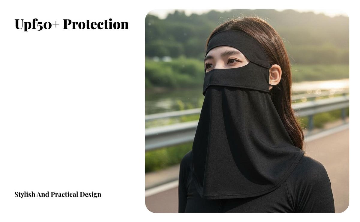 Full Face Sun Cover UPF 50 Protection Face Cover Protection Neck Gaiter Breathable Safeguarding Apparel Lightweight for Beach