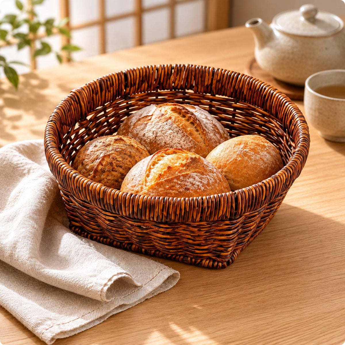 Rattan Basket Serving Bread Basket Multipurpose