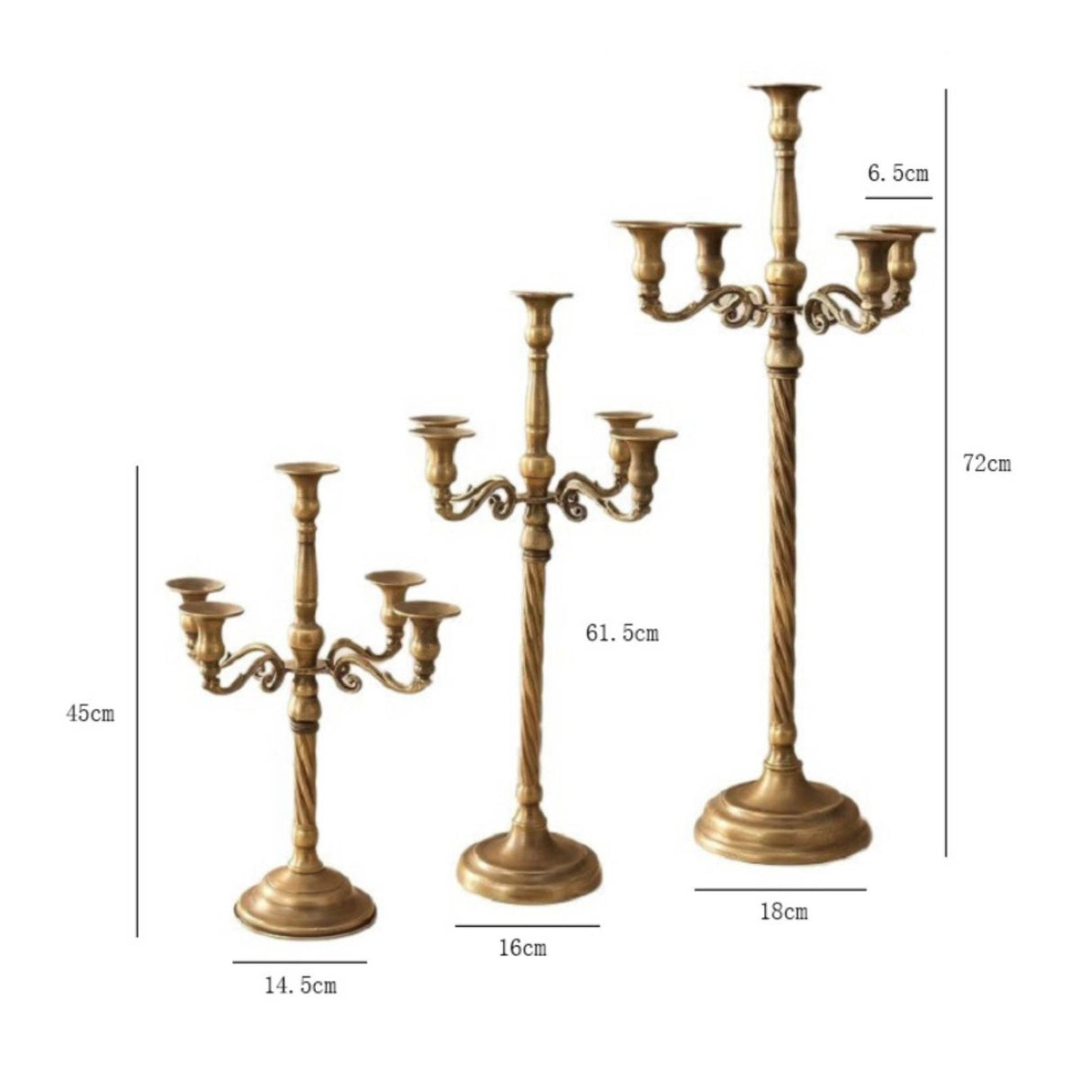5 Arm Candelabra Gift Idea 5-Arm Candle Holder Weighted Base for Entryway