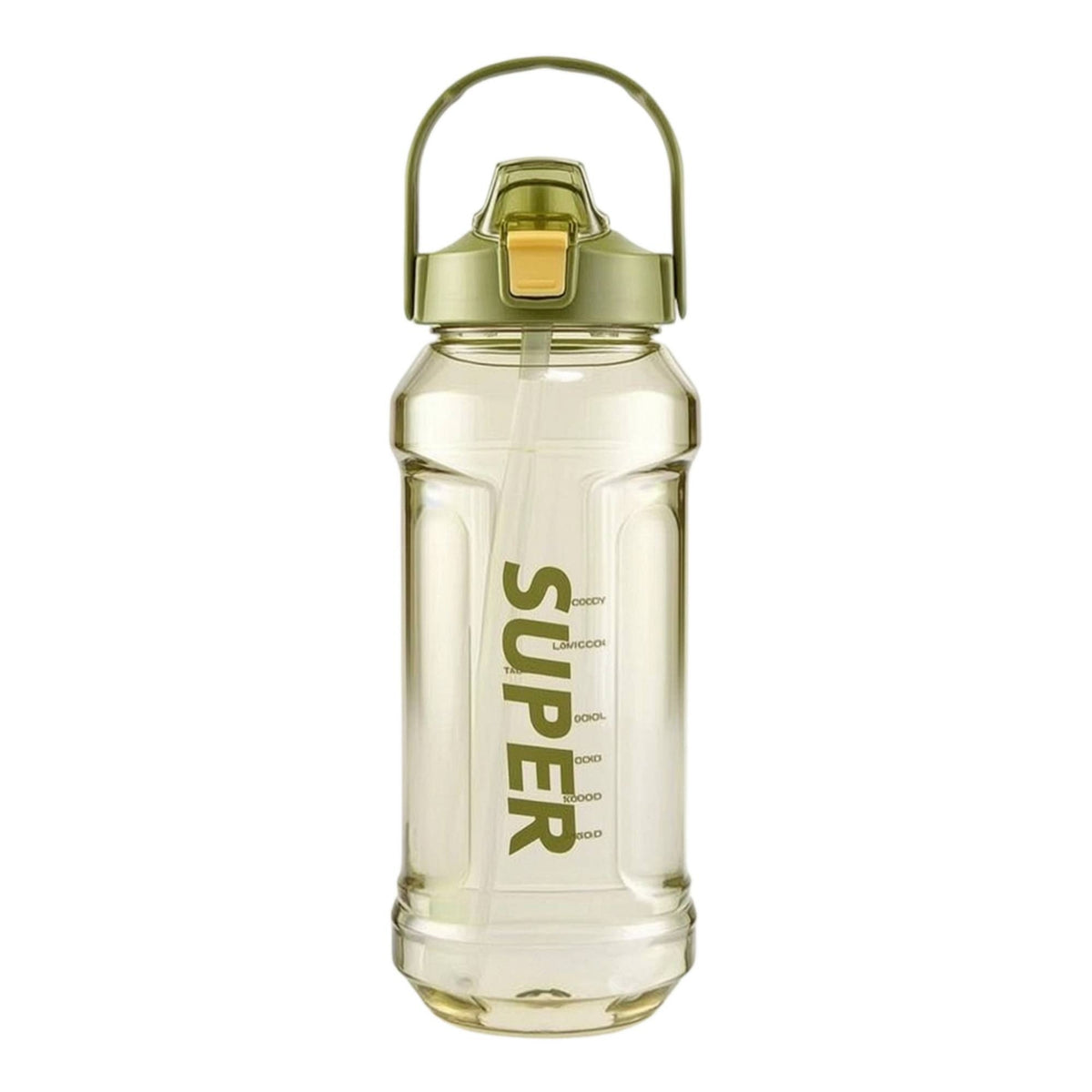 Sports Water Bottle with Straw Transparent Water Bottle with Straw Large-Capacity Leak-Resistant for Athletes, Fitness, Outdoor