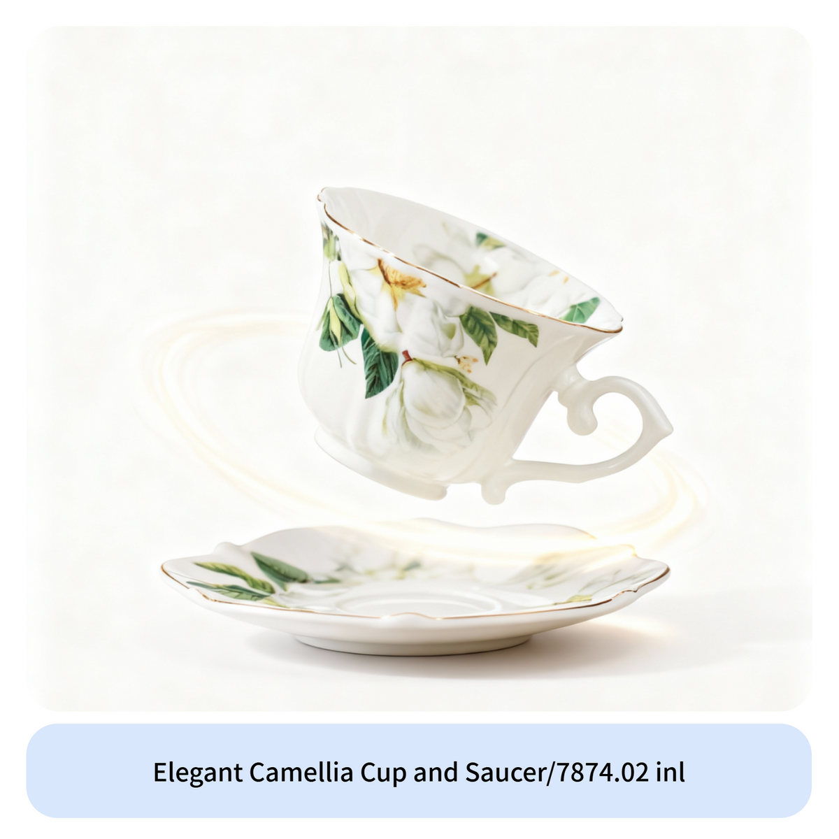 Latte Cup with Saucer Floral Pattern Coffee Mug Giftable Gift Choice for Tea Lovers, Cafe Owners, Restaurant, Kitchen, Breakfast