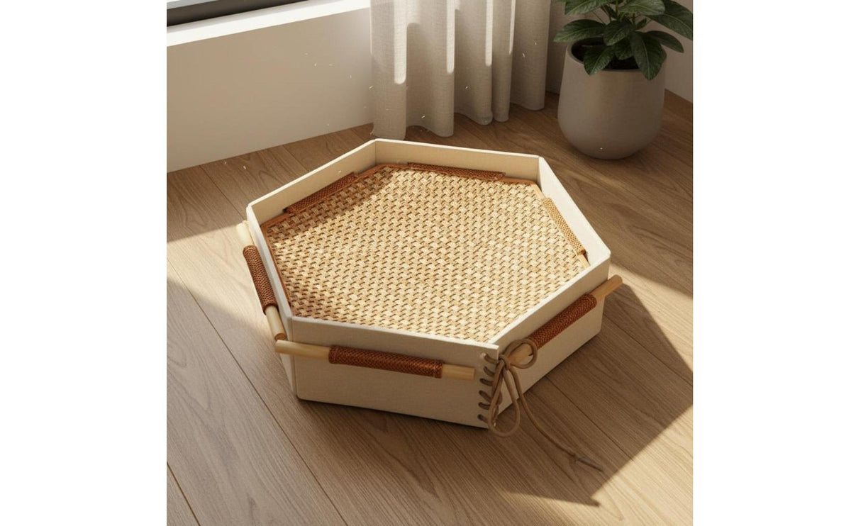 Spacious Hexagonal Cat Bed Easy to Clean Pet Supplies for Indoor