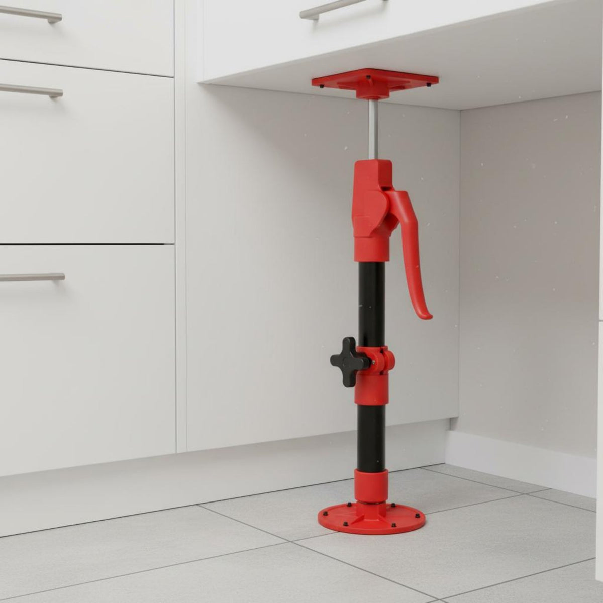 Cabinet Installation Support Pole Labor Saving Drywall Support Jack Anti-Slip Base Construction Tool for Carpenters, DIY Enthusiasts, Workshop
