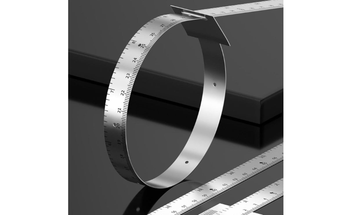 Diameter Gauge Ruler Easy to Read Ruler with Dual Scales High Contrast Circumference Measuring Strip for Machinists, Inspectors, Workshop