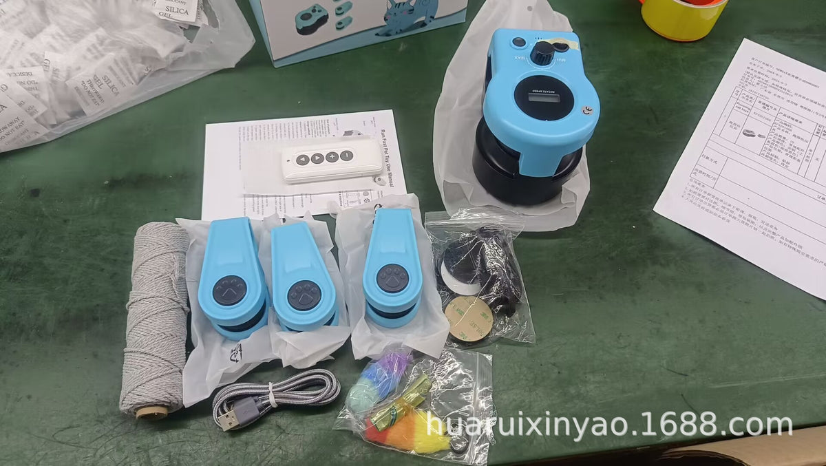Electric Cat Toy with Remote Control and Feathers