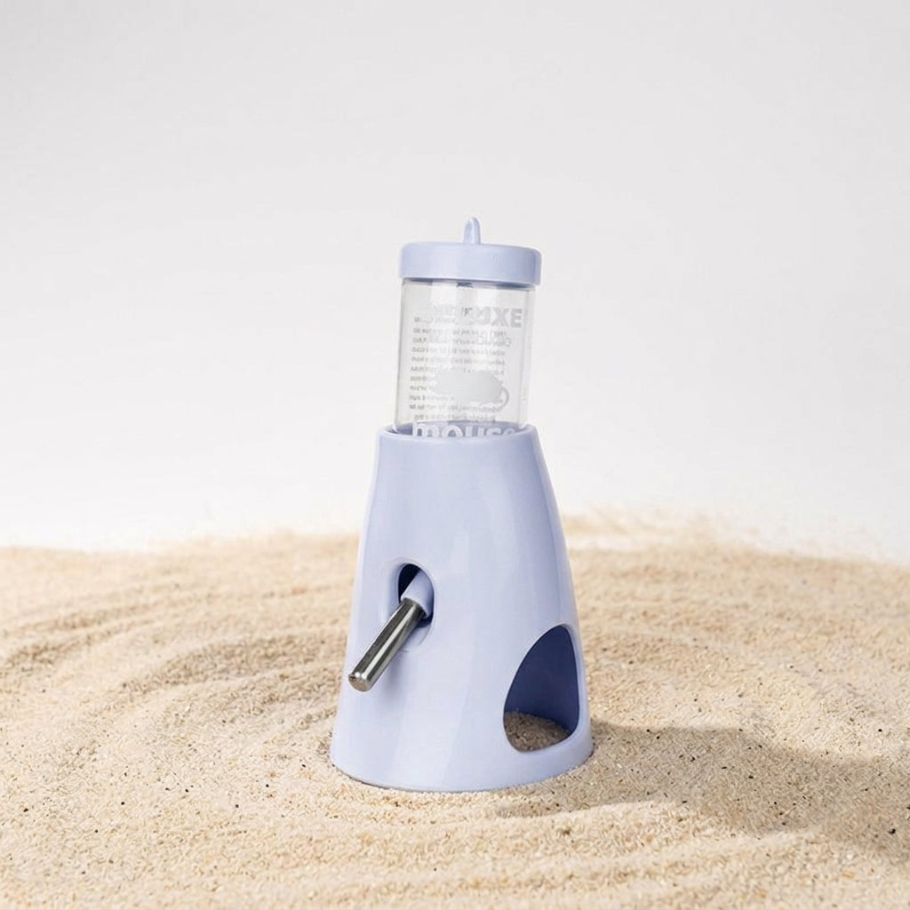 Anti-Drip Hamster Water Bottle with Stand, 80ml Hamster Water Bottle, Standing or Hanging Leak-resistant Waterer for Small Creatures