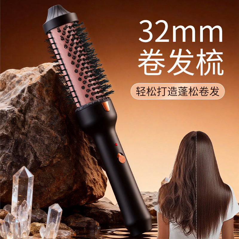 Ionic Ceramic Curling and Straightening Comb 38mm with LCD Display, US Plug