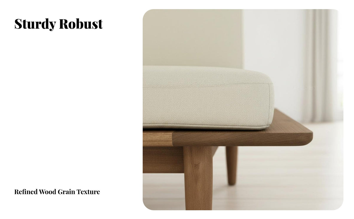 Nordic Design Wooden Frame Couch Set Japanese design Living Room Furniture Small Apartment suitable Seating Group Minimalist Aesthetic for Homeowners, Adults, Lounge Area, Sunroom