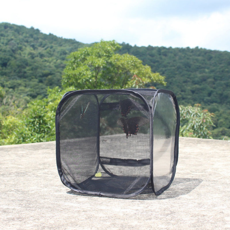 Foldable Insect Rearing Cage with Transparent Observation Window