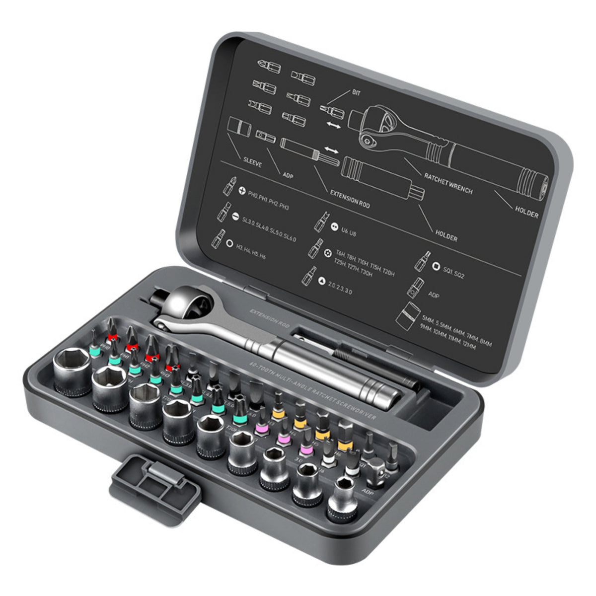 Ratcheting Screwdriver Set Portable Screwdriver Set with Case Lightweight