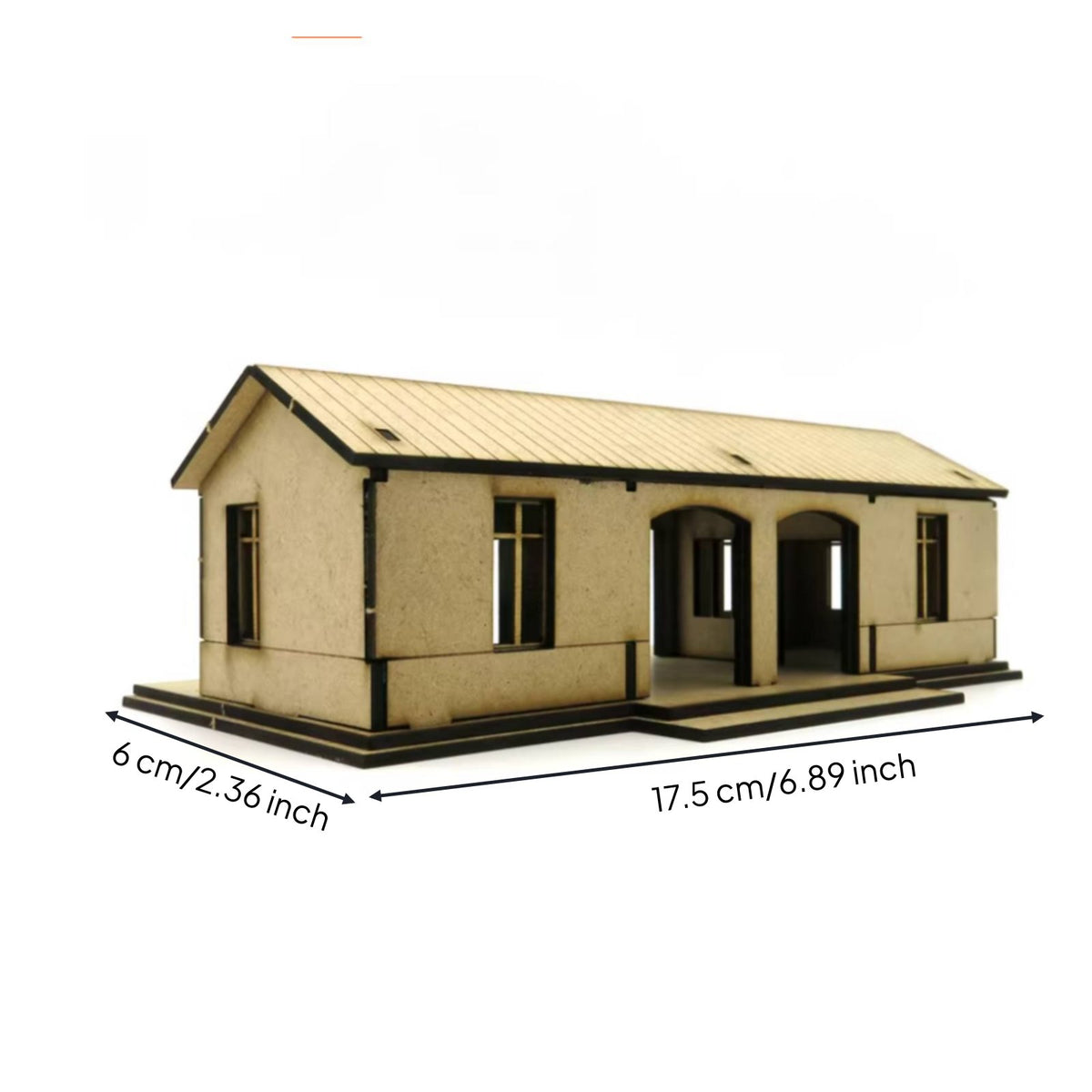 1/72 Scale Supply Station Model Handmade Gift DIY Wooden Station House Kit