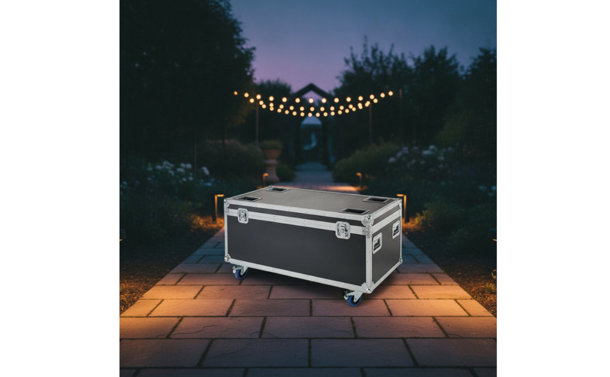 6 Pieces RGBWA LED Par Light with Charging Case IP65 Rechargeable Par Light Waterproof Uplight with Flight Case App-Controlled for Event Production Crews, DJs, Wedding Planners, Outdoor Events, Weddings