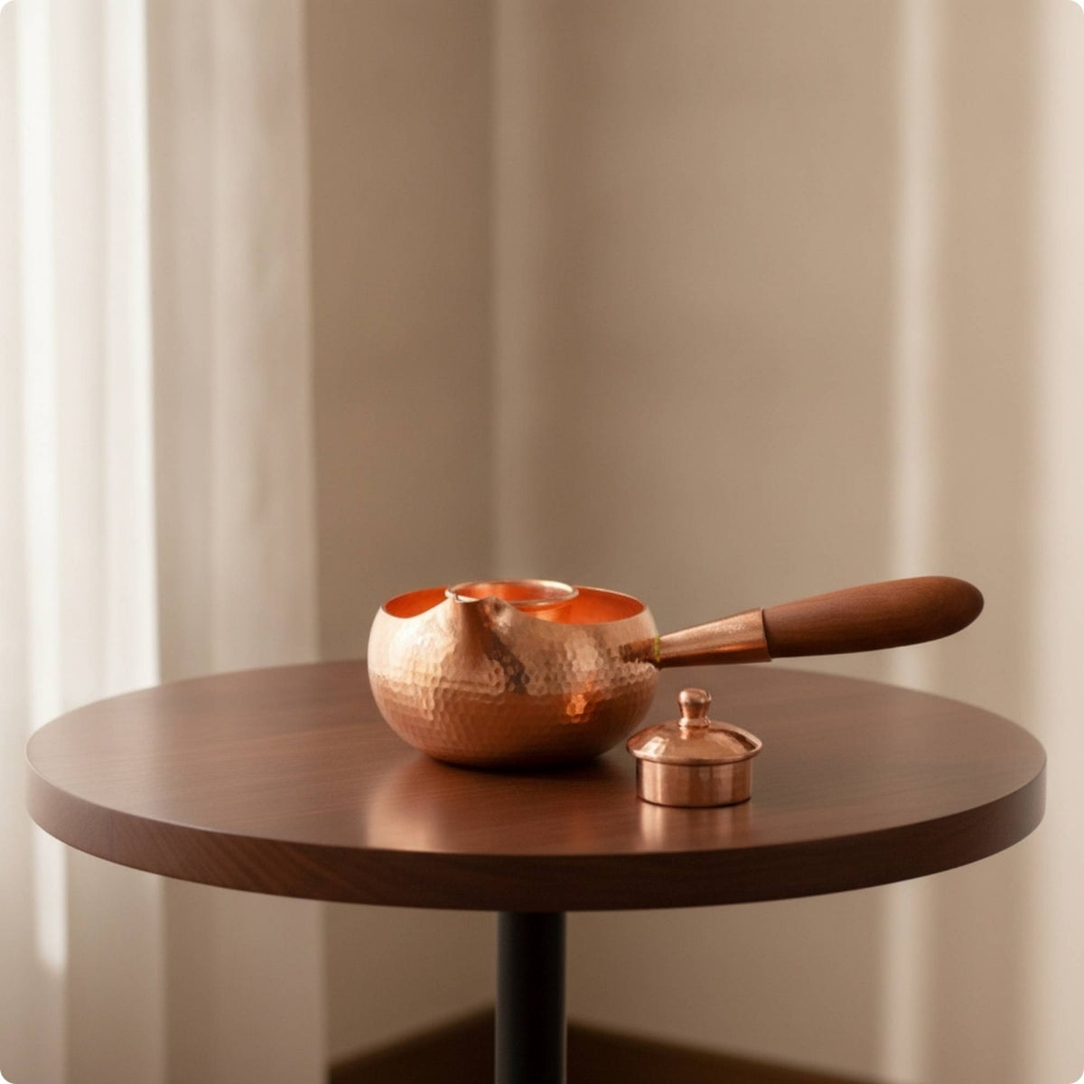 Teapot with Infuser Loose Leaf Copper Teapot Handcrafted for Office