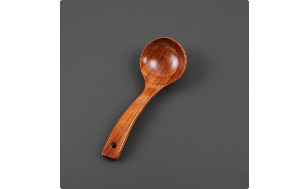 Soup Ladle Wood Wooden Ladle Long Handle Utensils for Home Cooks, Hosts, Kitchen, Dining Table, Restaurant