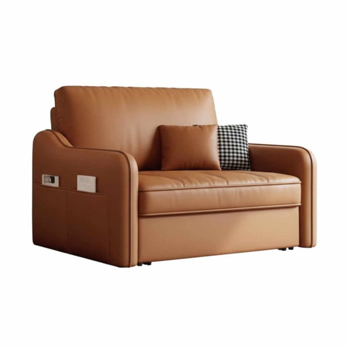 Pull-Extendable Sofa Bed Multi-Functional Tri-Function Transformable Loveseat Space-Saving Design Firm Support Foam for Students