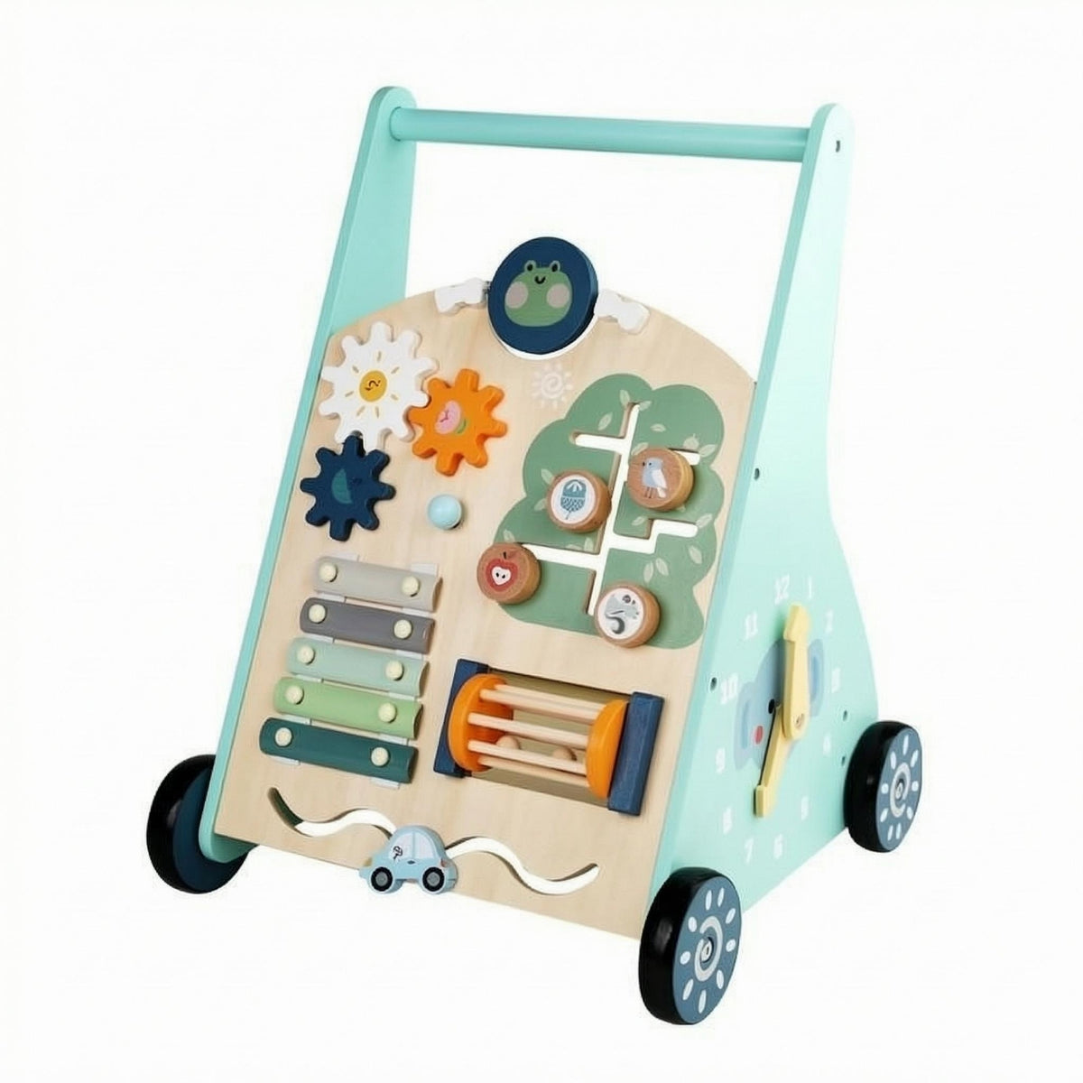 Wooden Baby Push Stroller Develops Movement Skills Toddler Learning Vehicle