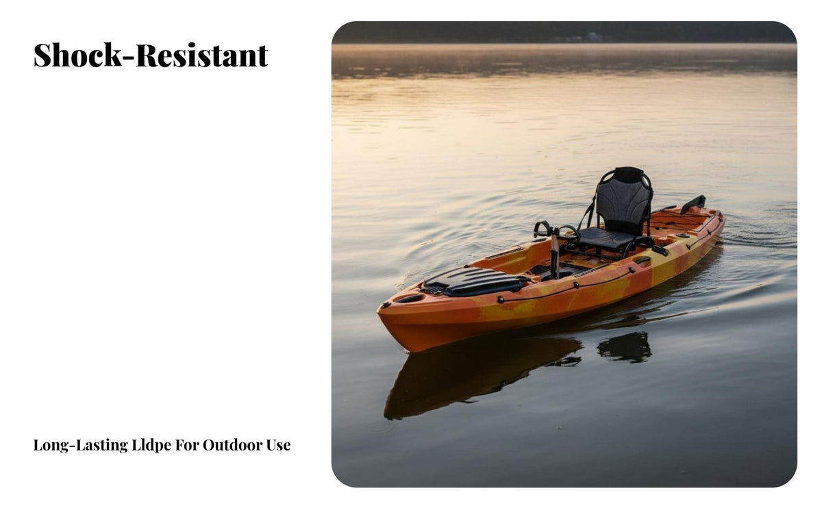 12.5 Ft Fishing Kayak Impact Resistant Rotomolded Fishing Kayak Stable Hull for Anglers, Outdoor Enthusiasts, Rivers, Recreational Boating, Recreation