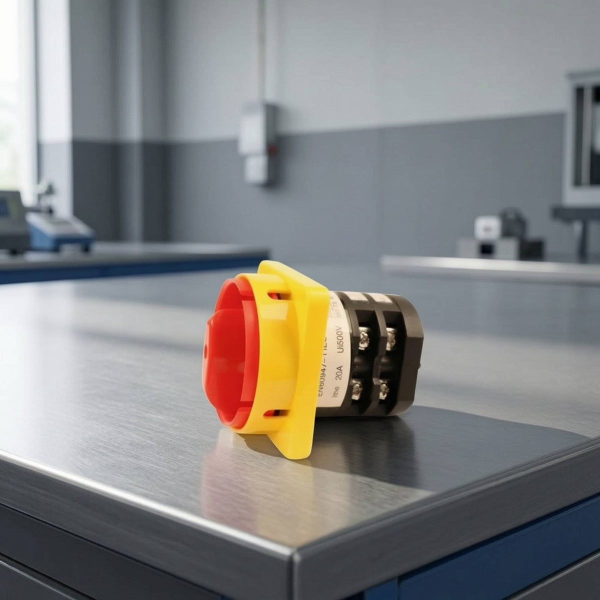 Manual Balancing Machine Switch Panel-Mount Rotary Switch with Mounting Flange Compact Accurate Control for Technicians, Mechanics, Workshop