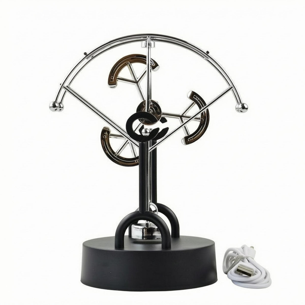Two-Way Power Table Ornament Black Base Desktop Display Piece