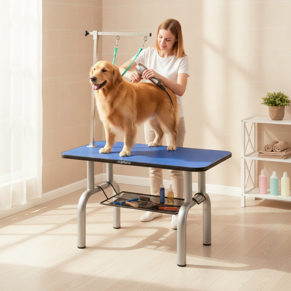 Dog Grooming Table with Restraints Stable Pet Grooming Table with Restraints Heavy Duty