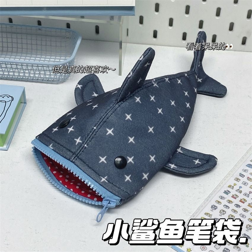 Creative Shark Star Pencil Case Ins Style Cute Storage Bag