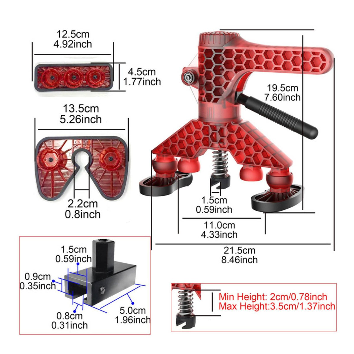 Surface-Friendly Repair Tool Kit Paint-Friendly Car Indentation Puller Kit Quick Repairs Automotive Tool for DIY Enthusiasts