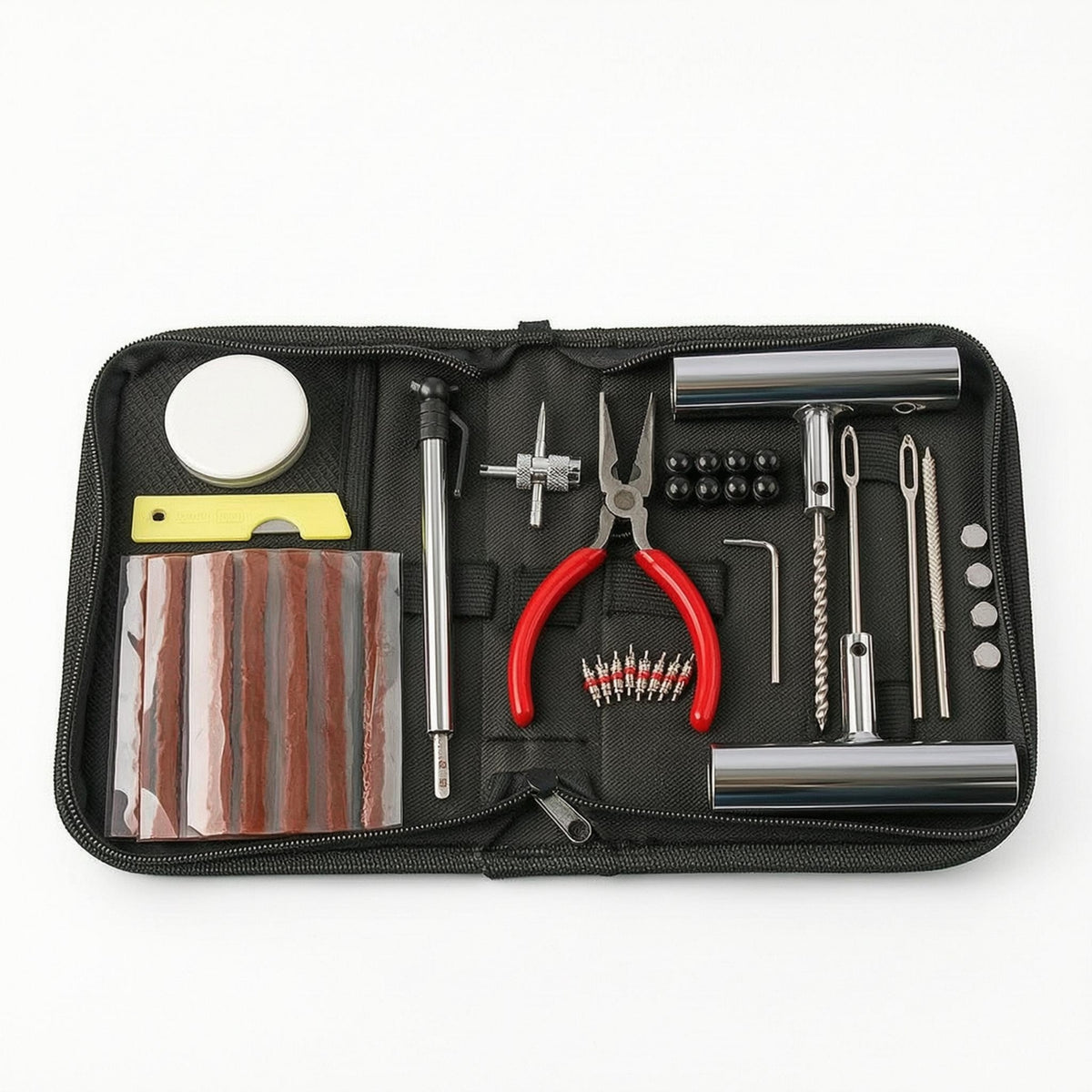 Tire Repairing Kit Complete Tire Puncture Repair Kit Compact Vehicle Maintenance