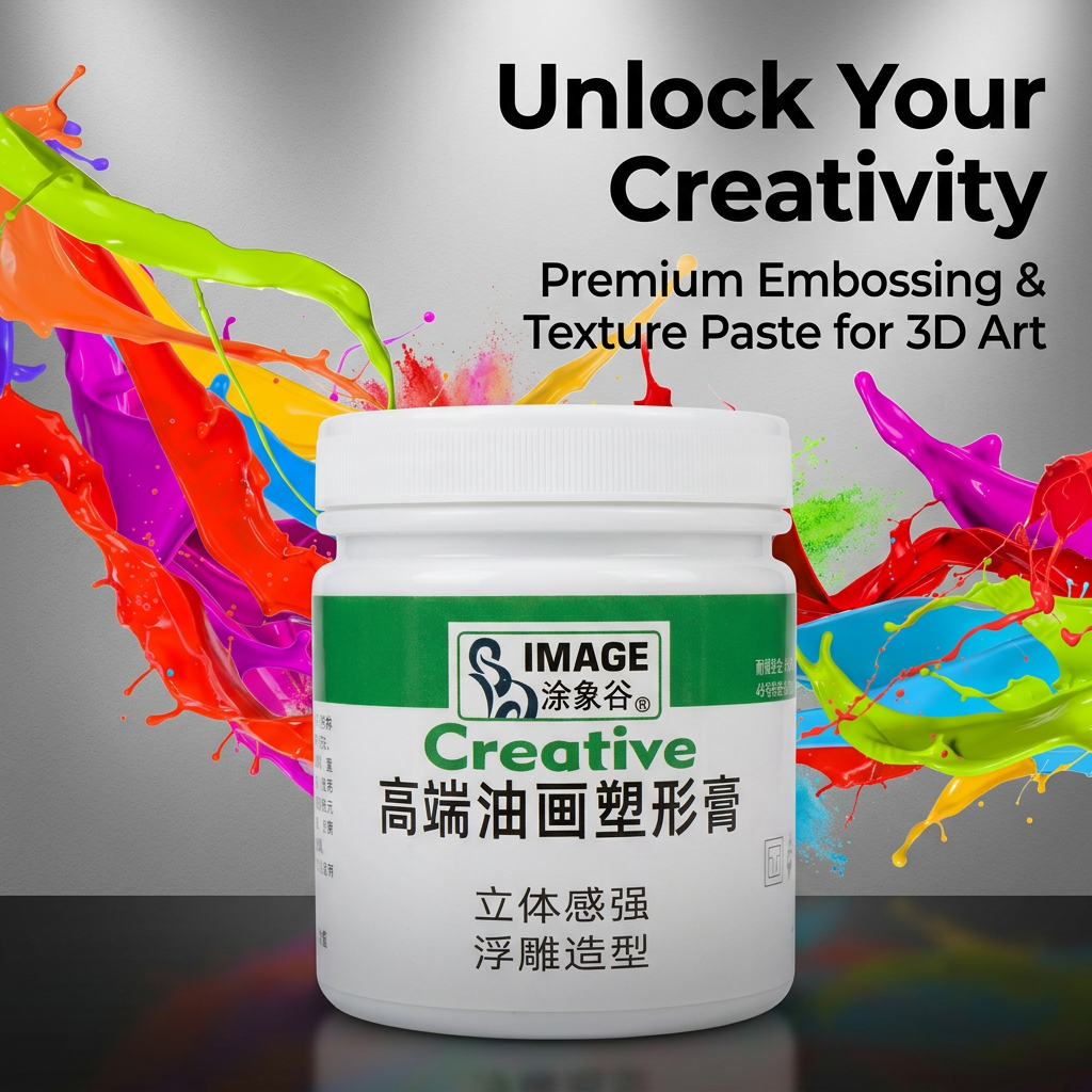 Texture Paste White for Acrylic Painting, Modelling Paste for Impasto, Heavy Body Paste for 3D Effect, Art Paste for Textured Art