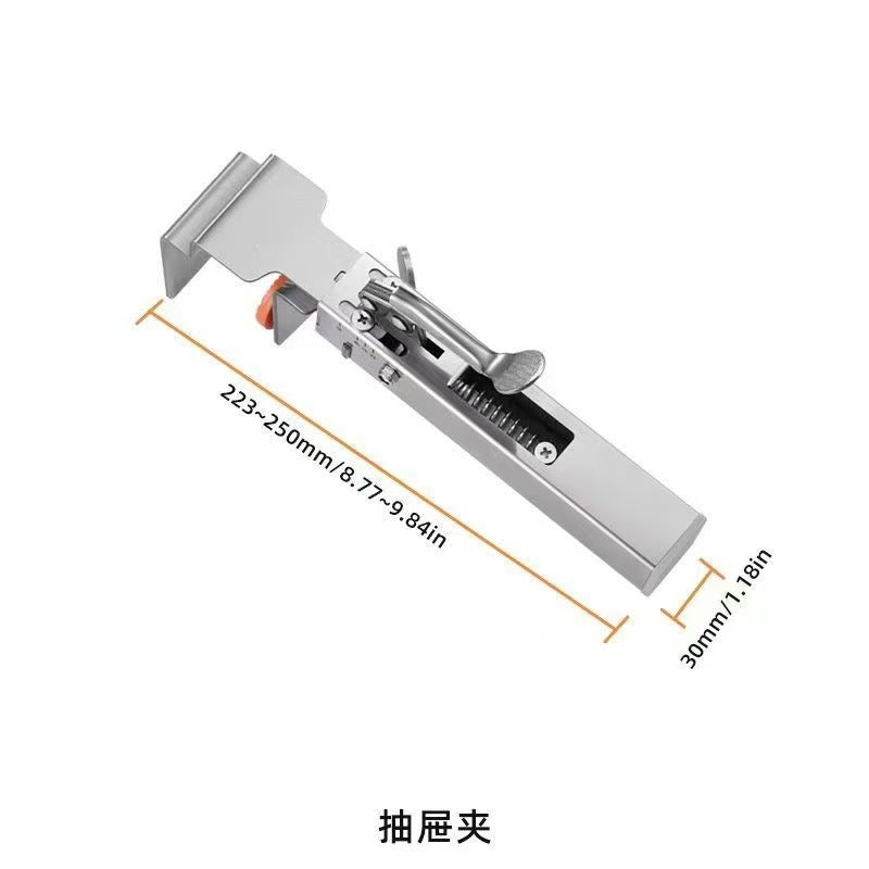 Stainless Steel Adjustable Drawer Clamp for Woodworking, Press Type, Quick Release