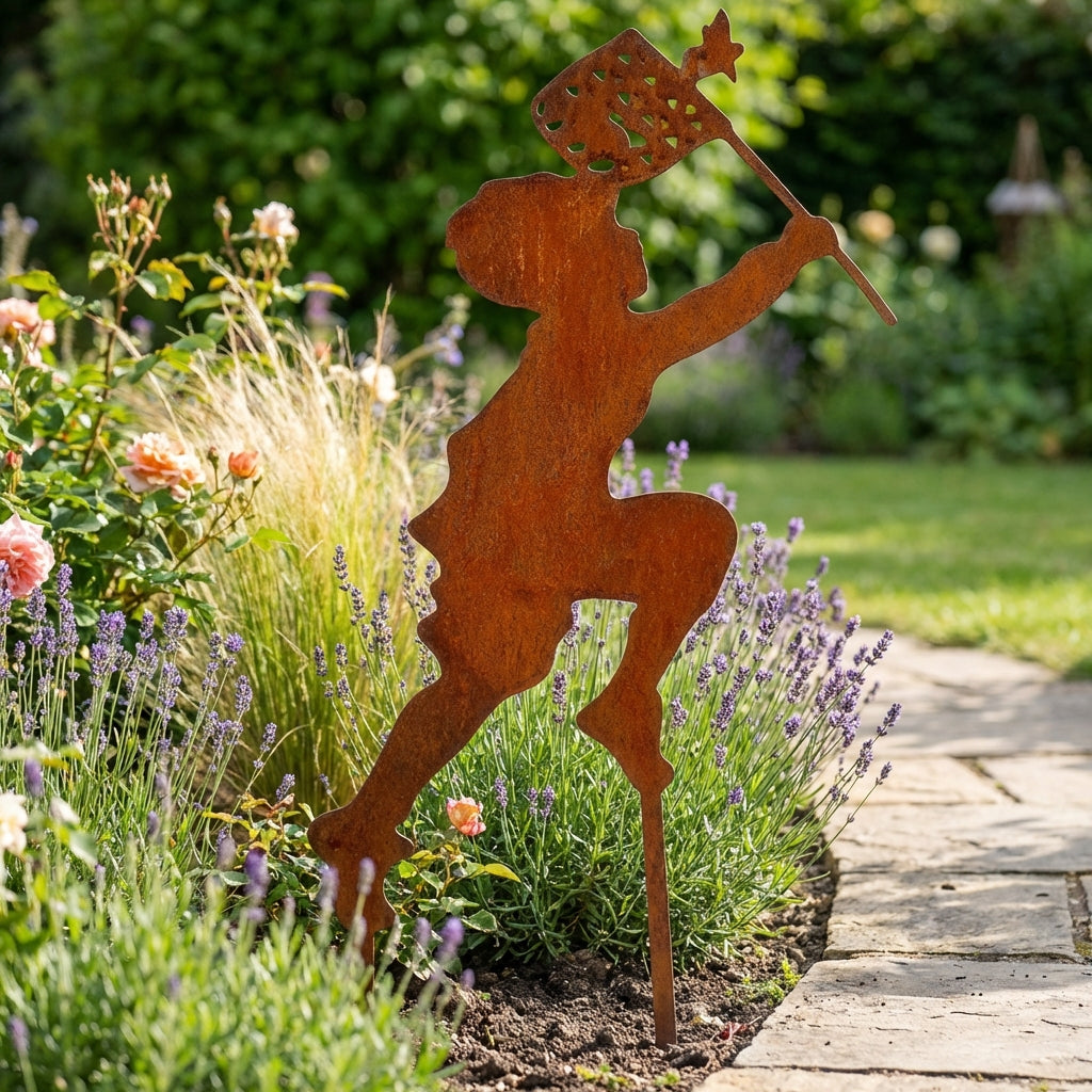 Metal Garden Stake Weather-Resistant Metal Silhouette Stake Easy Installation Rustic Animal Garden Decor for Gardeners, Patio, Planter Pot