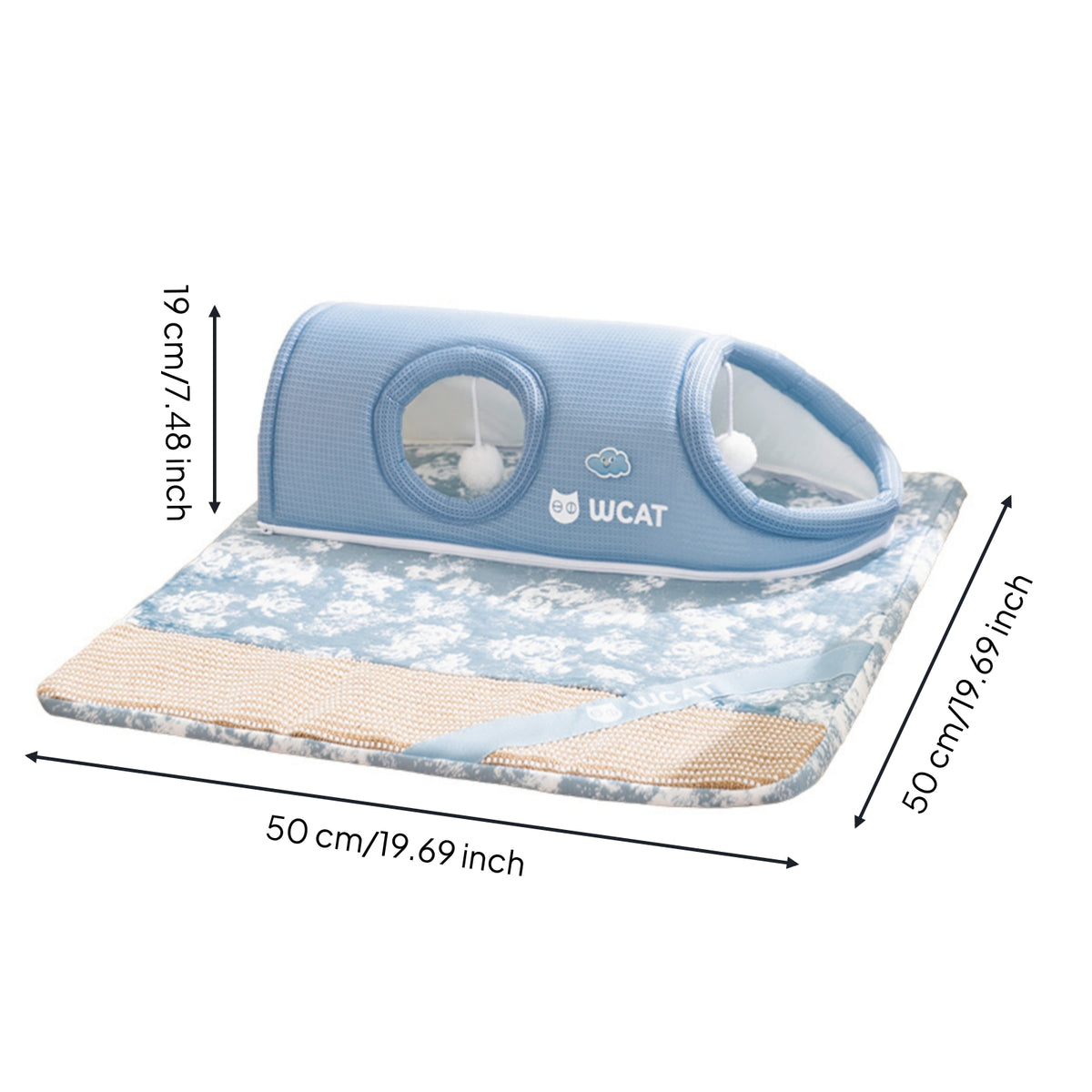 Feline Tunnel Bed Removable Mat Feline Play Tunnel Lightweight