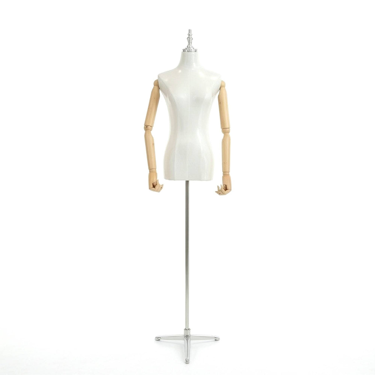 Female Mannequin Torso Glossy Mannequin Torso White Dress Form for Boutiques, Retailers, Showroom