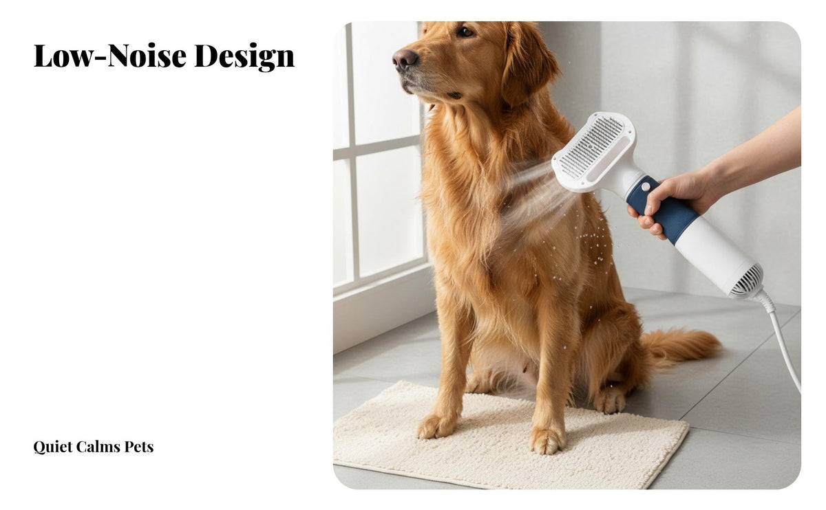 2-in-1 Pet Grooming Dryer Quick Dry 2-in-1 Pet Dryer Brush Adjustable Heat and Speed Dog Grooming Blower Brush
