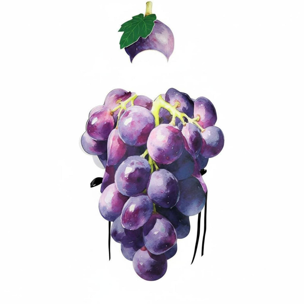 Grape Costume Stage Performance Grape-Hued Costume Parent-Child Matching Outfit for Families, Kids, Cosplay