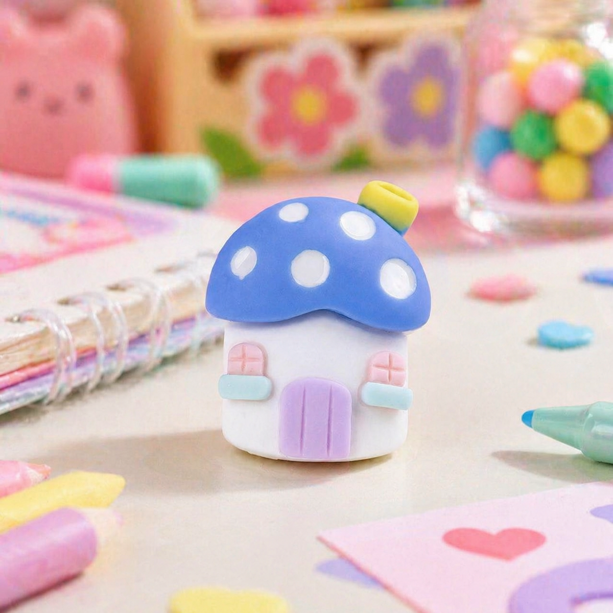 Resin Decoration Parts, Cute Fairy Tale Miniature House Charm Parts for DIY Phone Case Decoration