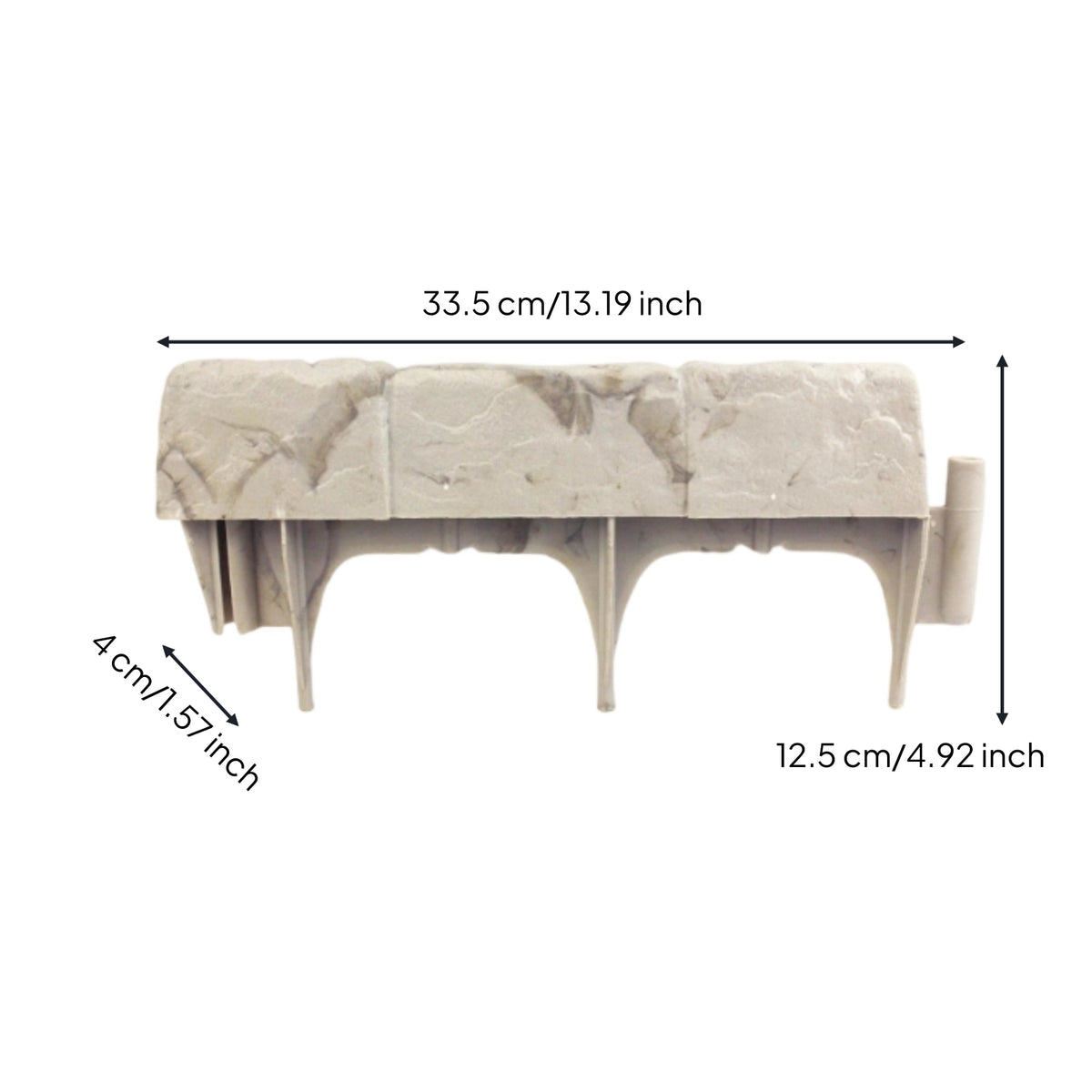 8 Pieces No-Excavation Garden Edging Decorative Lawn Edging with Interlocking Design Easy to Install Garden Barrier Sturdy for Homeowners