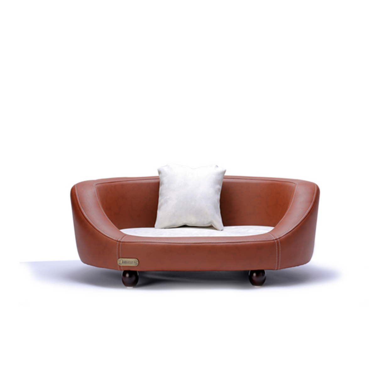 Plush pet sofa bed with removable cover