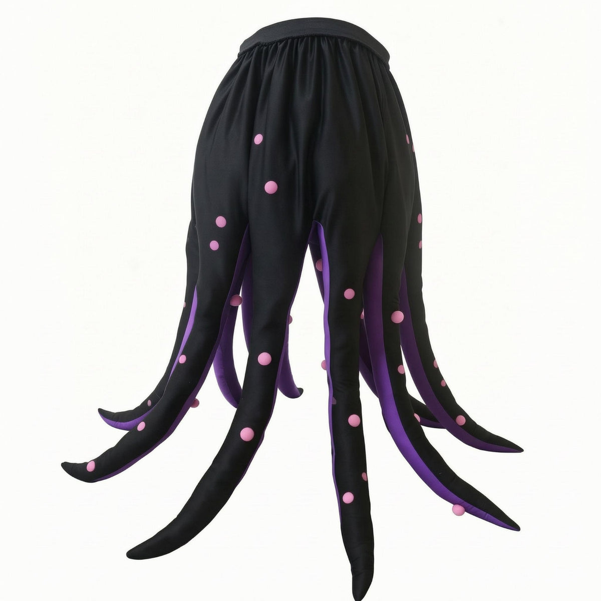 Black and Indigo Cephalopod Outfit Curved Tentacles Long Tentacle Costume Wearable Garment Tentacle Dress for Adults, Party Wear