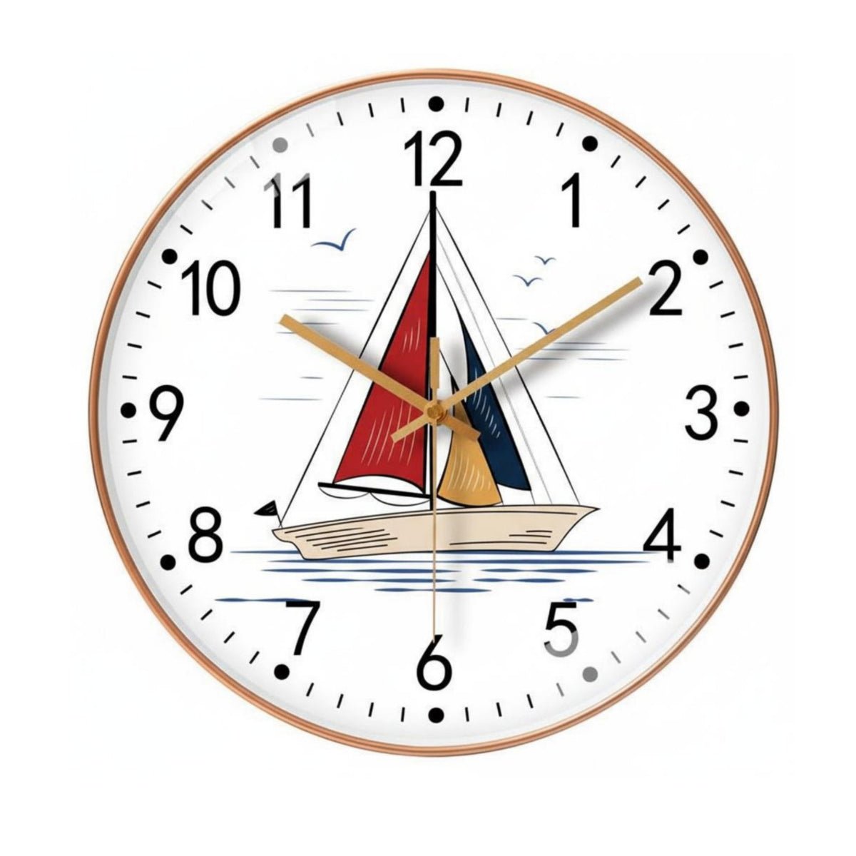 Easy Installation 8 Inch Wall Clock Modern Design Silent Hanging Clock Accurate Timekeeping for Away Ice Workers, Adults, Living Room