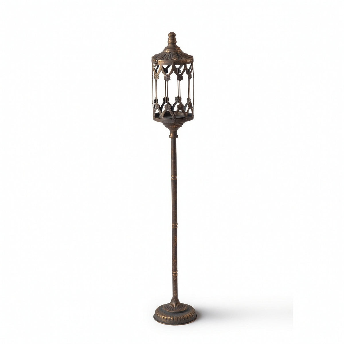 Candle Holder with Glass Lantern Rustic for Patio