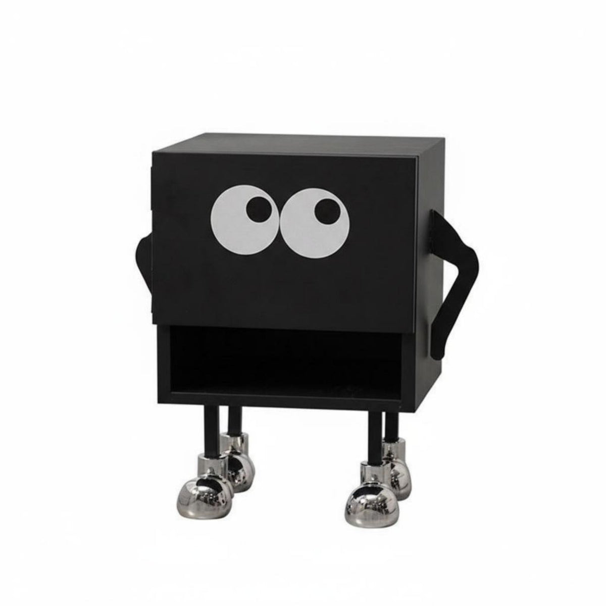 Robot-Shaped Nightstand Long-Legged Bedside Table Narrow silhouette for children, Teens