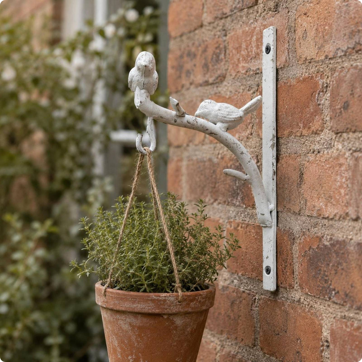 Bird Branch Wall Hook Light White Home Decoration Metal