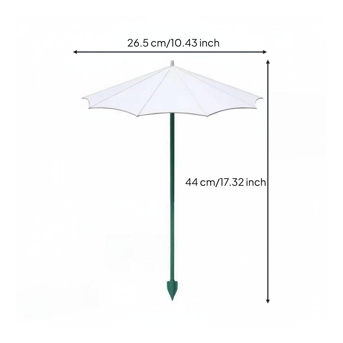 Lush Sunshade Umbrella Fiberglass Pole Flower Pot Rain Cover Ground Stake