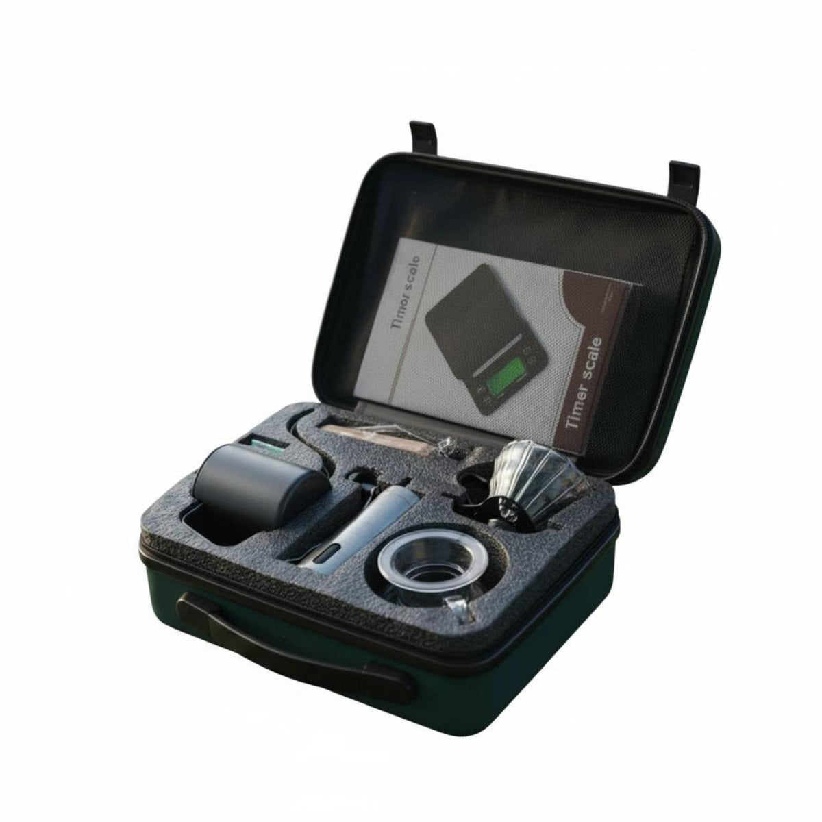 Portable Pour-over Coffee Set Complete Roadside Coffee Making Kit with Case for Outdoor